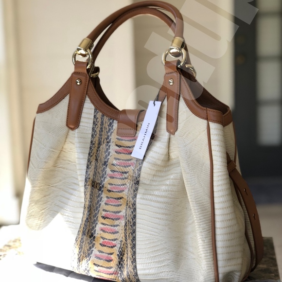 Brahmin Elisa yellow canyon satchel handbag NWT - Picture 4 of 8